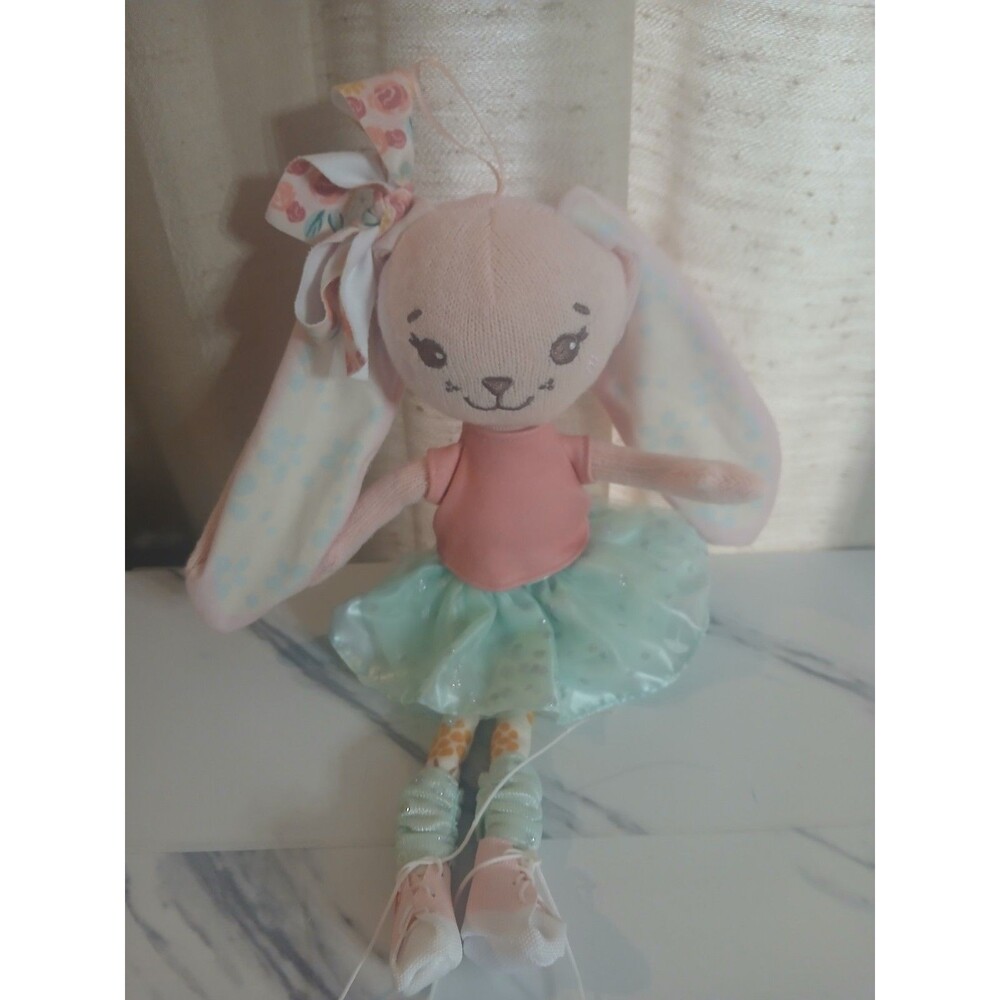 Sunny Days Knit Rabbit Plush Dress 13 Inch Stuffed Animal Toy